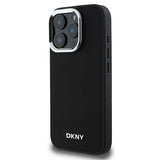 DKNY Plain Silver Logo MagSafe iPhone 16 Pro Case - sort