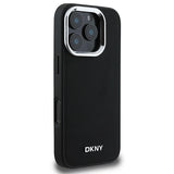 DKNY Plain Silver Logo MagSafe iPhone 16 Pro Case - sort