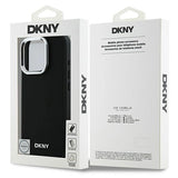 DKNY Plain Silver Logo MagSafe iPhone 16 Pro Case - sort