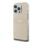 DKNY gentag tekstur mønster med Stripe iPhone 16 Pro Max Case - Pink