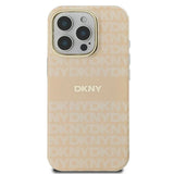 DKNY gentag tekstur mønster med Stripe iPhone 16 Pro Max Case - Pink
