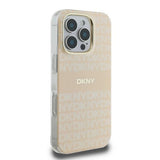 DKNY gentag tekstur mønster med Stripe iPhone 16 Pro Max Case - Pink