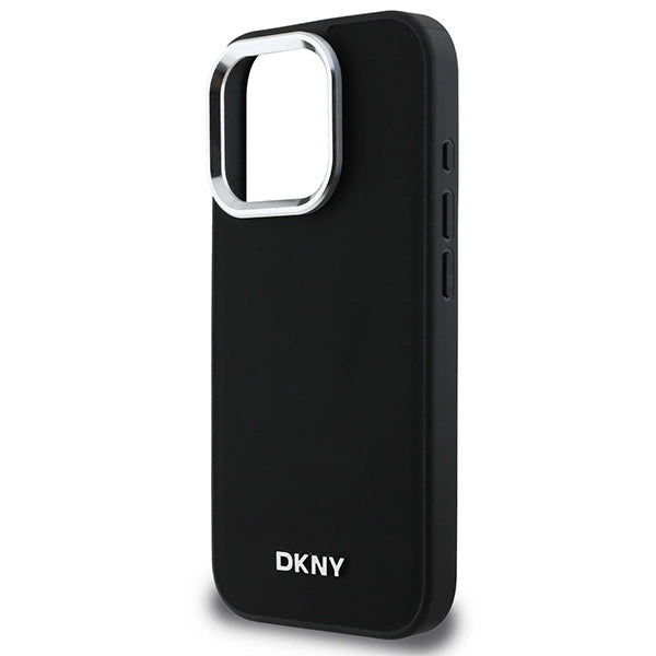 DKNY Plain Silver Logo MagSafe iPhone 16 Pro Max Case - sort