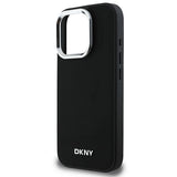DKNY Plain Silver Logo MagSafe iPhone 16 Pro Max Case - sort