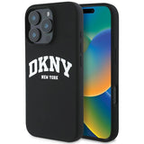 DKNY Silicone White Printed Logo MagSafe Case til iPhone 16 Pro Max - sort