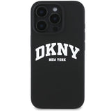 DKNY Silicone White Printed Logo MagSafe Case til iPhone 16 Pro Max - sort