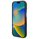 Guess Grained Triangle MagSafe-fodral til iPhone 16 - sort