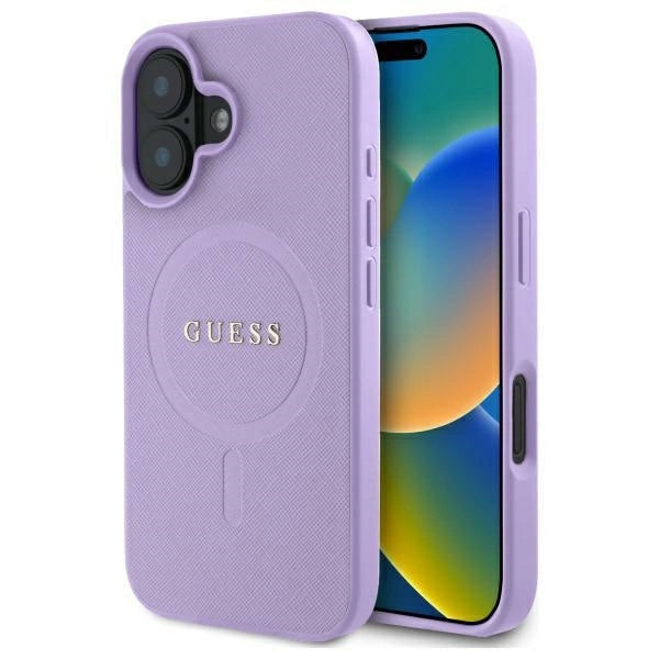 Gæt Saffiano MagSafe iPhone 16 Case - lilla