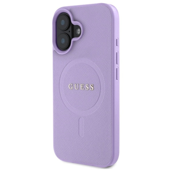 Gæt Saffiano MagSafe iPhone 16 Case - lilla