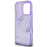 Guess IML Flowers Wreath MagSafe iPhone 16 Pro Max Case - lilla