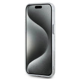 Karl Lagerfeld IML Monogram Karl & Choupette Head MagSafe Case for iPhone 15 Pro Max - Clear