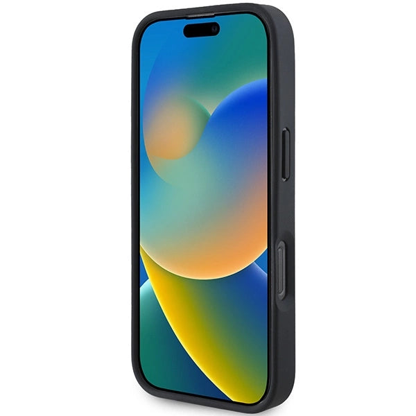 Mercedes MB Waves læder iPhone 16 Pro Case - sort