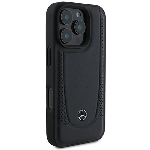 Mercedes læder Urban iPhone 16 Pro Case - sort