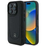 Mercedes læder Urban Case til iPhone 16 Pro Max - sort
