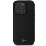 Mercedes Textured And Plain Leather MagSafe case til iPhone 16 Pro - sort