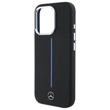 Mercedes Silicone Blue Stripe MagSafe iPhone 16 Pro Case - sort