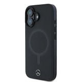 Mercedes Smooth Leather MagSafe iPhone 16 Plus Case - sort