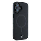 Mercedes Smooth Leather MagSafe iPhone 16 Plus Case - sort