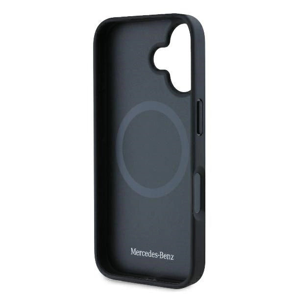 Mercedes Smooth Leather MagSafe iPhone 16 Plus Case - sort