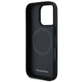 Mercedes Textured And Plain Leather MagSafe case til iPhone 16 Pro Max - rød