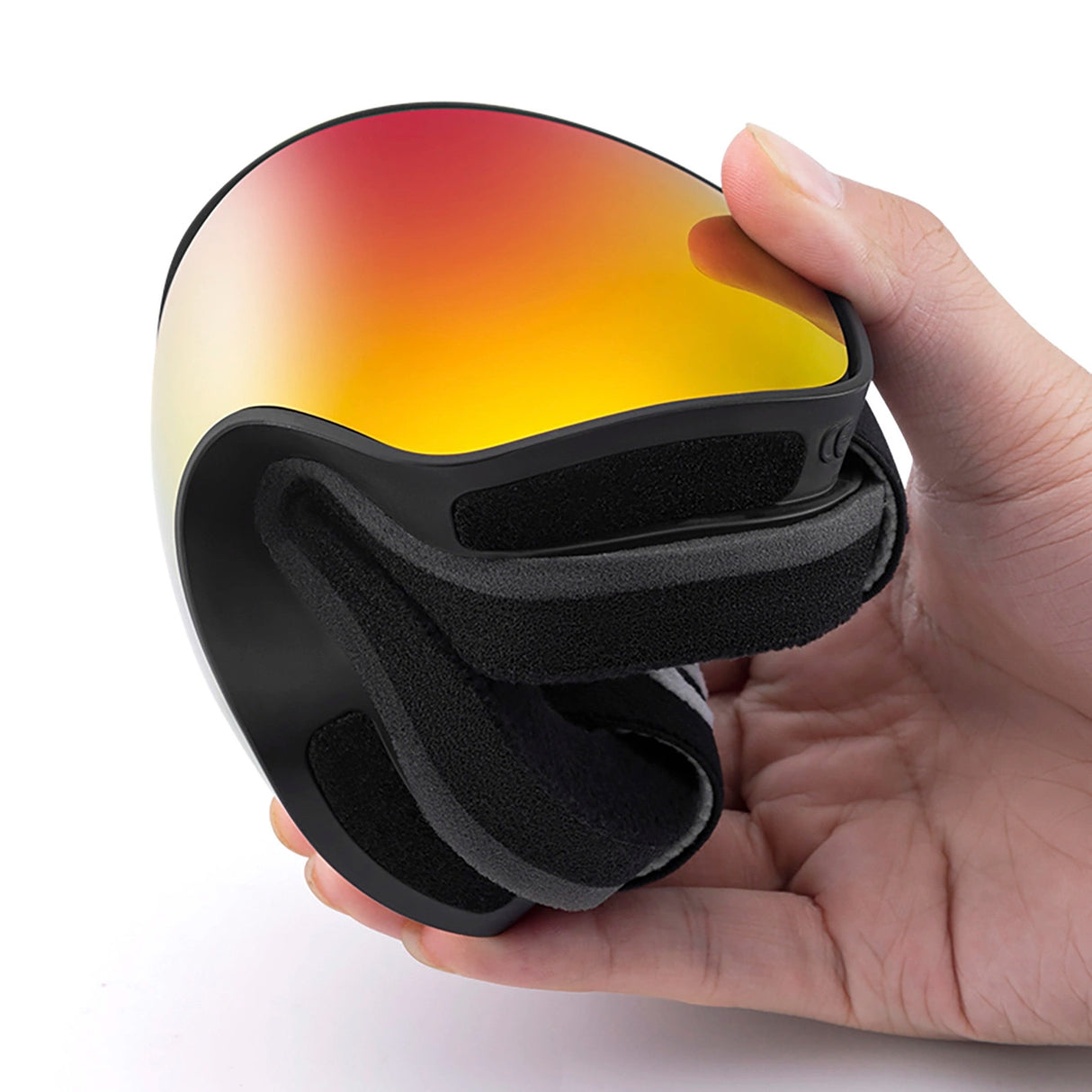 Qunature Black Ski Goggles Kids (størrelse M/L) - sort