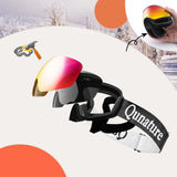 Qunature Black Ski Goggles Kids (størrelse M/L) - sort