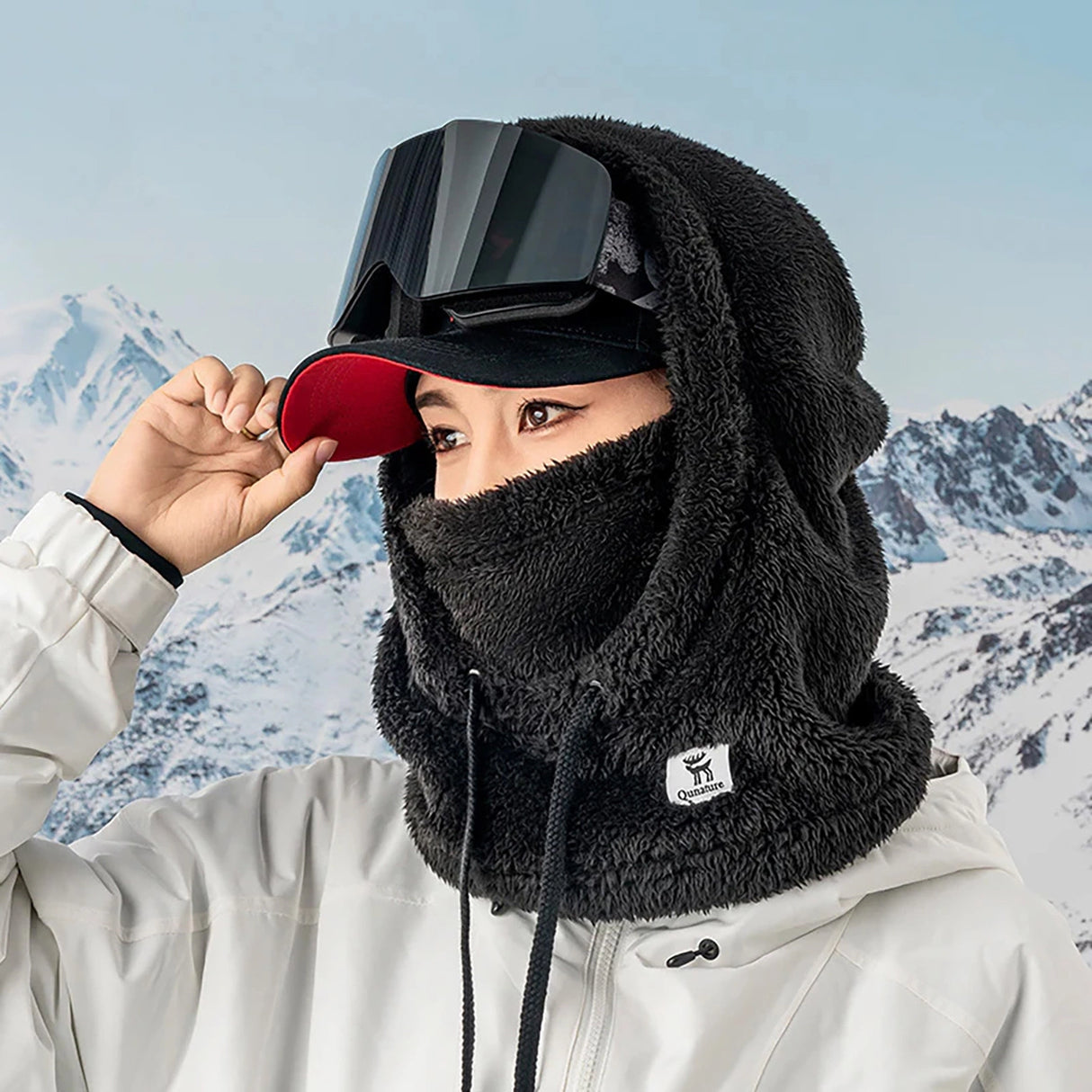 Qunature Arctic Velvet Ski Balaclava størrelse L - sort