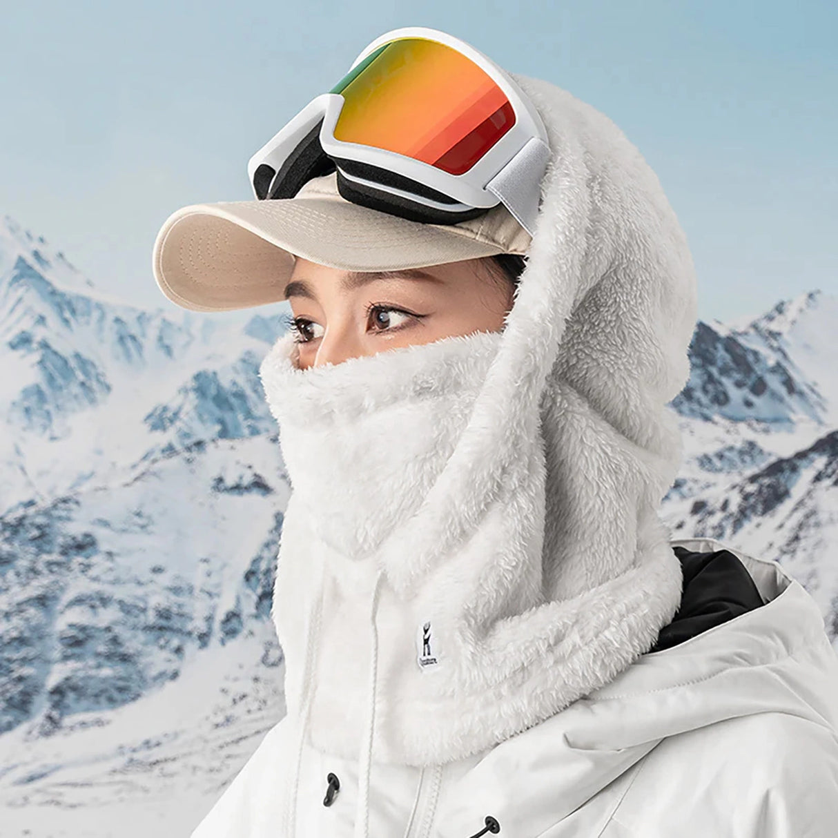 Qunature Arctic Velvet Ski Balaclava størrelse M - hvid