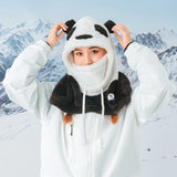 Qunature Panda Ski Balaclava til børn/voksne størrelse M - sort/hvid