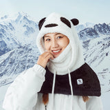 Qunature Panda Ski Balaclava til børn/voksne størrelse L - sort/hvid