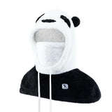Qunature Panda Ski Balaclava til børn/voksne størrelse L - sort/hvid