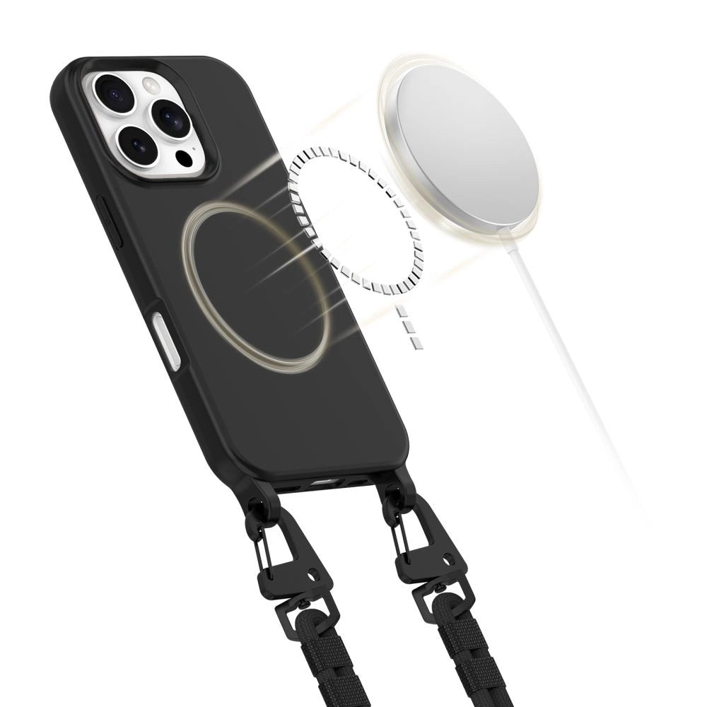 Tech-Protect MagNecklace MagSafe Case med Lanyard til iPhone 16 Pro - sort