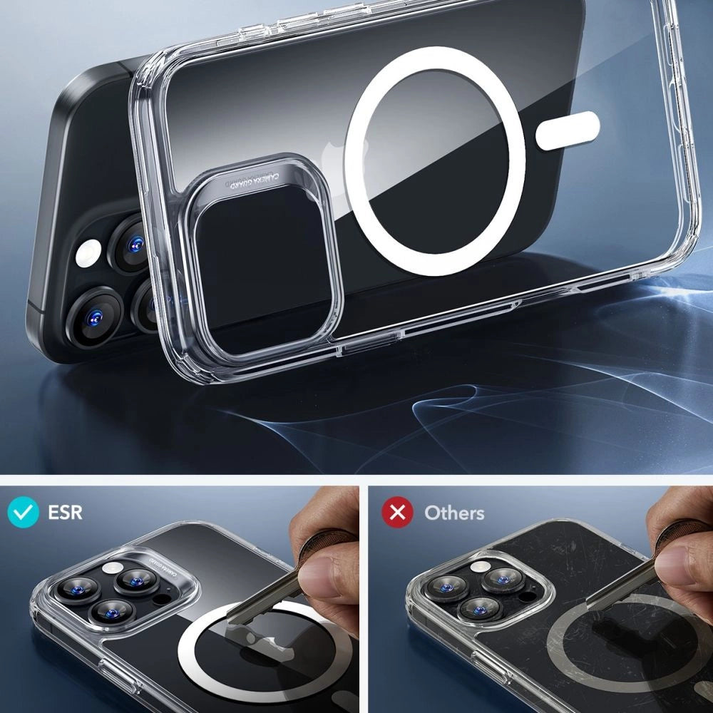 ESR Classic Hybrid Halolock MagSafe Case + tempereret glas til iPhone 16 Pro Max - Clear