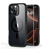 ESR Classic Hybrid Halolock MagSafe Case + tempereret glas til iPhone 16 Pro Max - Klar med sort ramme