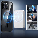 ESR Classic Hybrid Halolock MagSafe Case + tempereret glas til iPhone 16 Pro Max - Klar med sort ramme