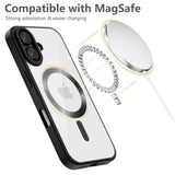 Tech-Protect MagFlex MagSafe iPhone 16 Case - Klar med sort ramme