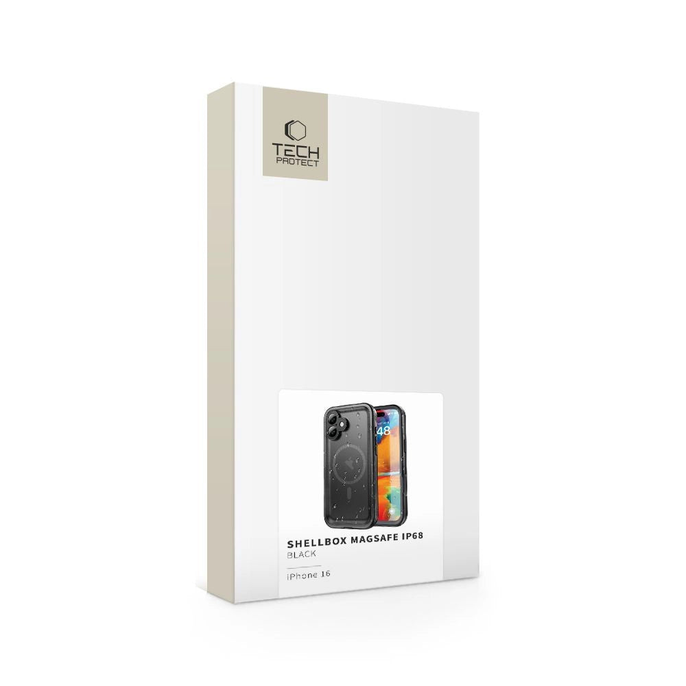 Tech-Protect ShellBox MagSafe IP68 Case til iPhone 16 - sort