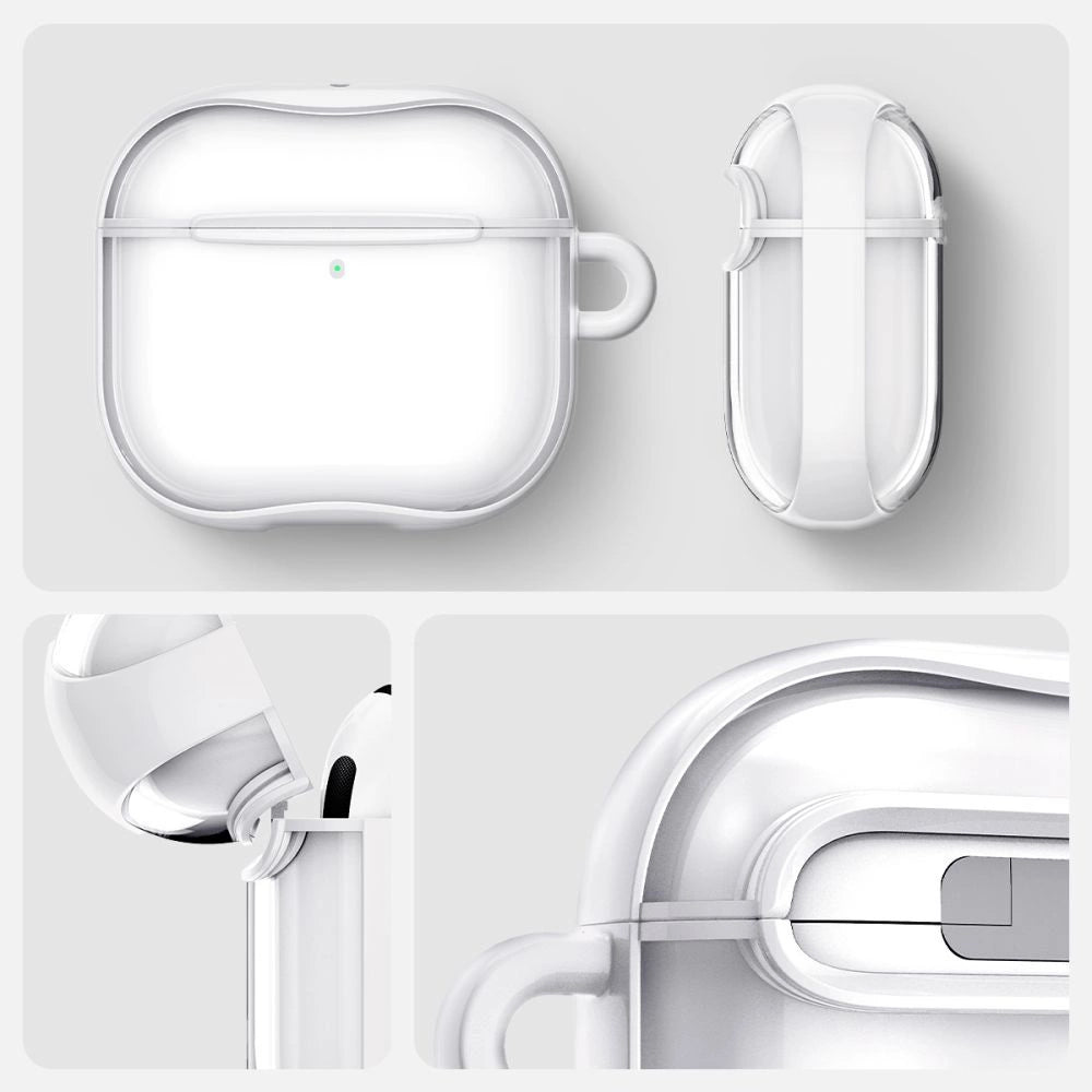 Spigen Ultra Hybrid Case til AirPods 4 - Hvid