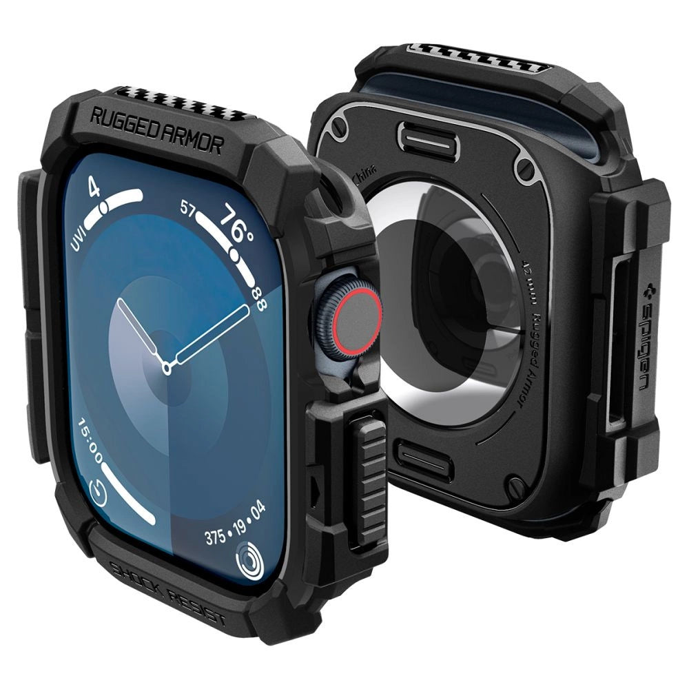 Spigen Rugged Armor Case til Apple Watch 10 (42 mm) - sort