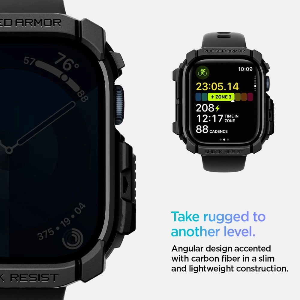 Spigen Rugged Armor Case til Apple Watch 10 (42 mm) - sort