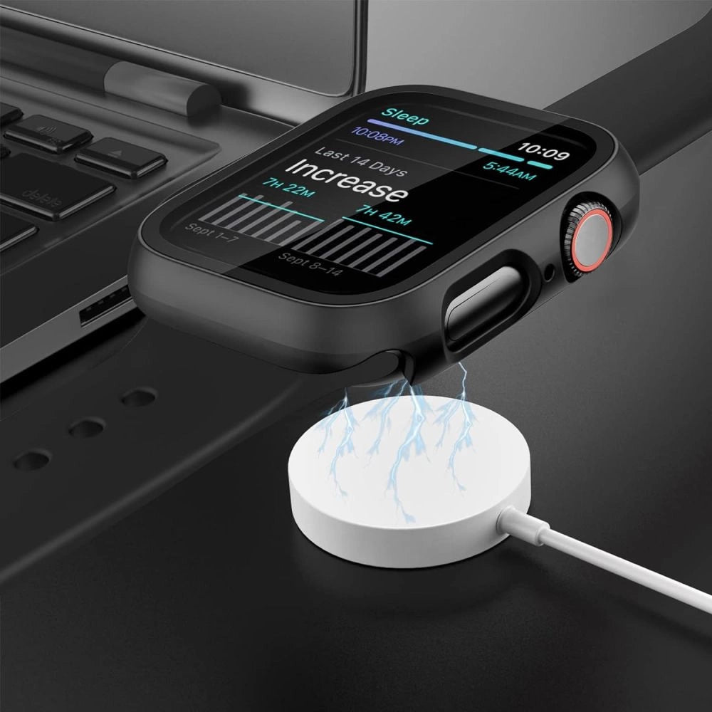 Tech-Protect Defense360 tempereret glaskasse til Apple Watch 10 (46mm) - sort