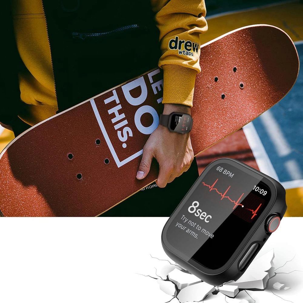 Tech-Protect Defense360 tempereret glaskasse til Apple Watch 10 (46mm) - sort