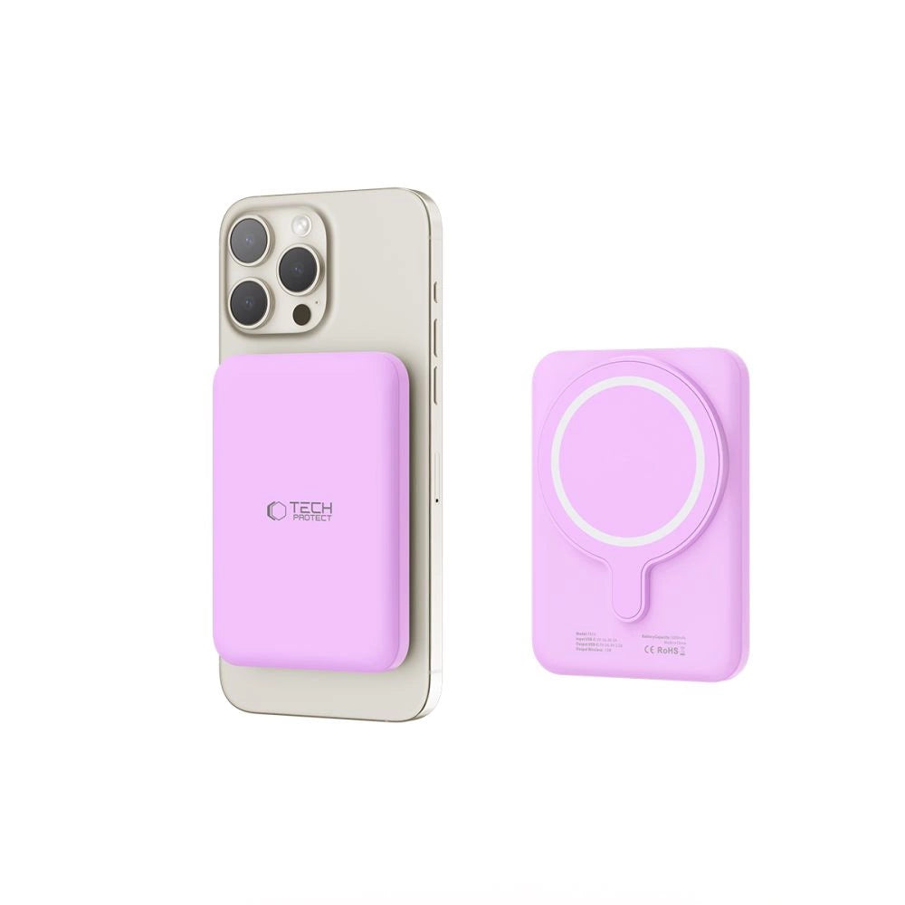 Tech-Protect LifeMag MagSafe PB10 5000mAh Power Bank - Pink