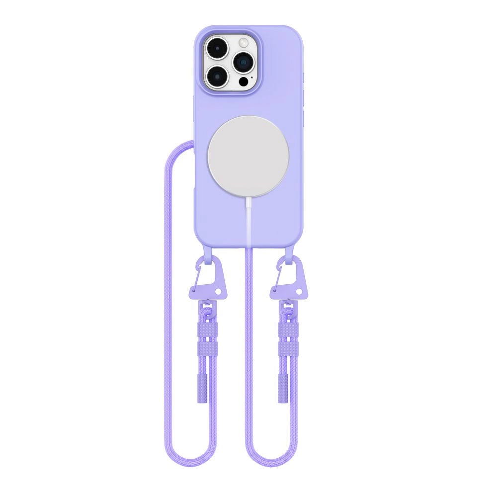 Tech-Protect MagNecklace MagSafe Case med Lanyard til iPhone 16 Pro Max - lilla