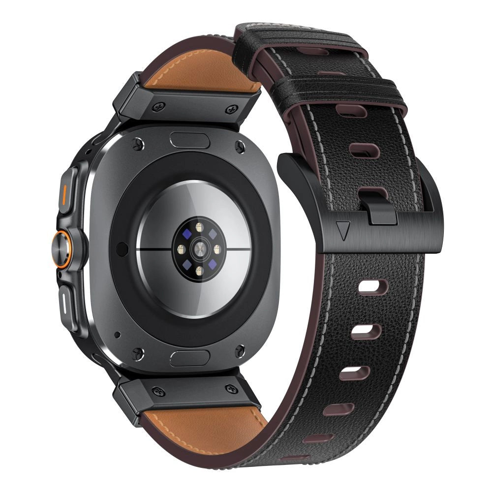 Tech-Protect Delta Pro læderrem til Samsung Galaxy Watch Ultra (47mm) - sort