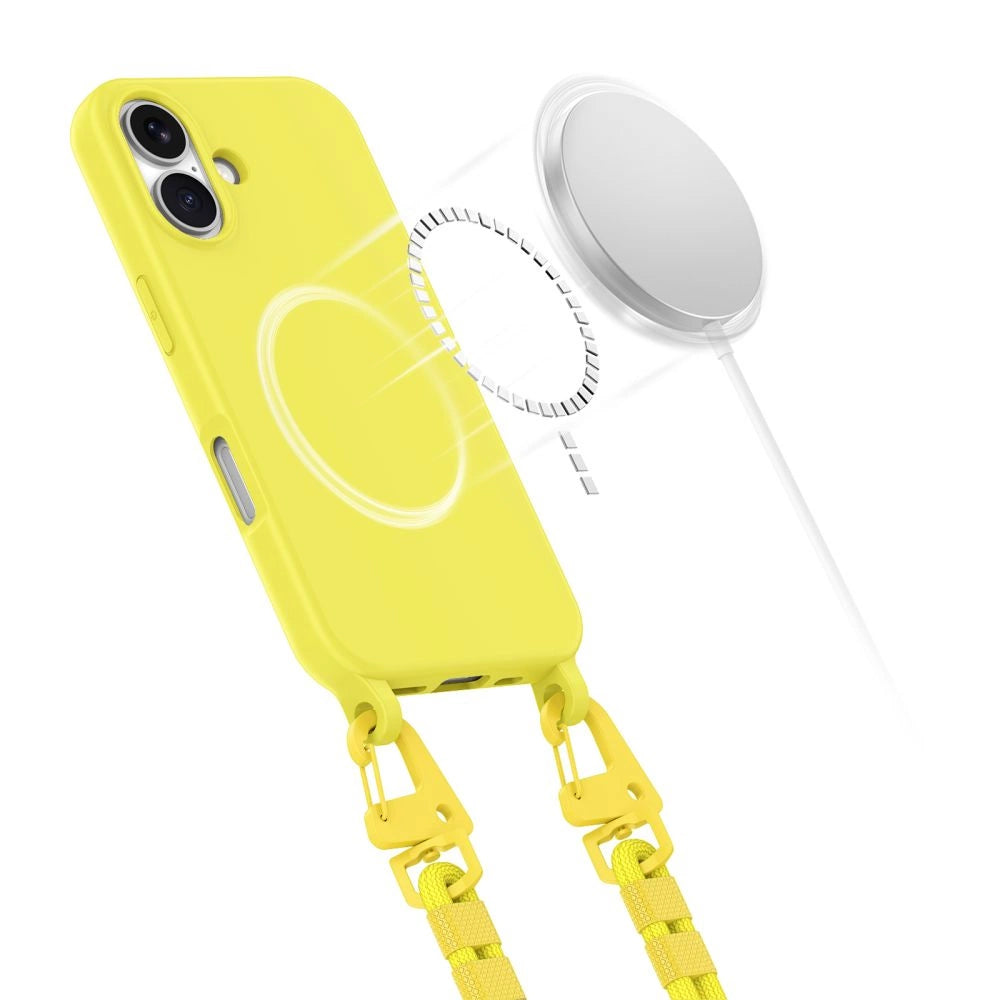 Tech-Protect MagNecklace MagSafe Case med Lanyard til iPhone 16 - Gul