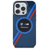 BMW Motosport IML Circle MagSafe-hylster til iPhone 16 Pro - marineblå