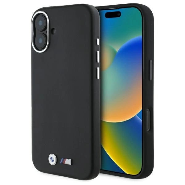 BMW M Smooth Full Wrapped Metal MagSafe Case til iPhone 16 Plus - sort