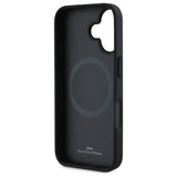 BMW Sign læder tekstureret og linje MagSafe iPhone 16 Case - sort