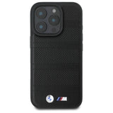 BMW M perforeret og syet linje MagSafe-fodral til iPhone 16 Pro Max - sort